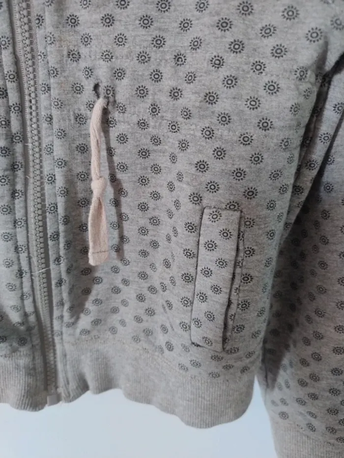 Gilet fille à capuche en 100% coton - photo numéro 3