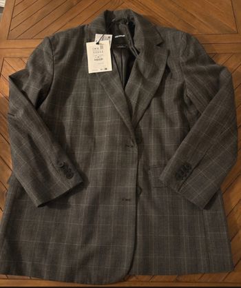 Veste Blazer gris  et noir motif Prince de Galles - Pull & Bear Taille M neuf avec étiquette