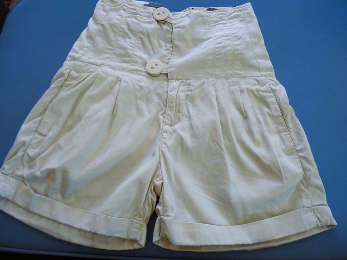 Short Femme Pepe Jeans 36 S 26 taille haute beige TBE - photo numéro 3