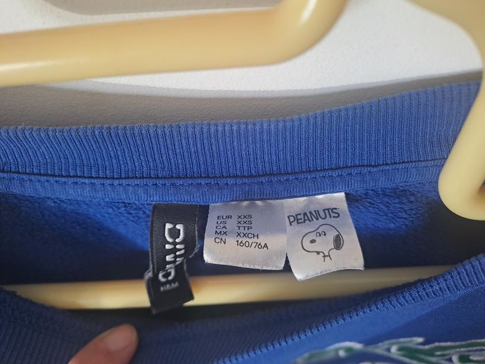 Sweat Bleu Peanuts Divided H&M Taille XXS - photo numéro 7