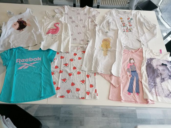 Lot 9 hauts manches longues, thee shirt, débardeurs T 8 ans 👧🏻 - photo numéro 2