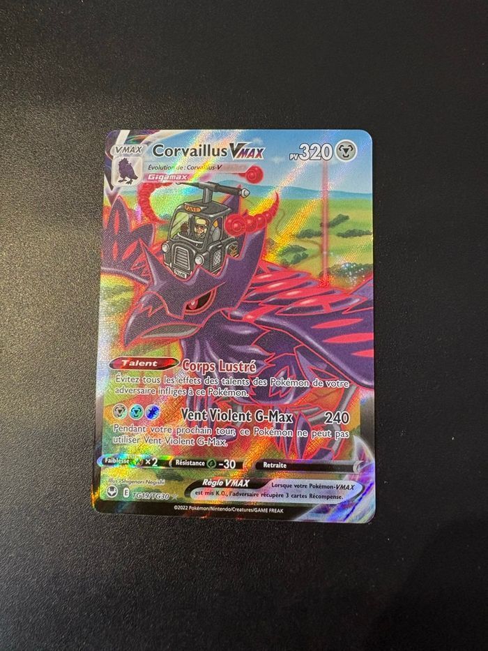 Carte Pokémon Corvaillus Vmax TG19/TG30 EB12 Tempête Argentée FR - photo numéro 1