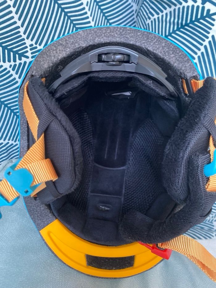 Casque de ski réglable bleu et orange taille S - photo numéro 8