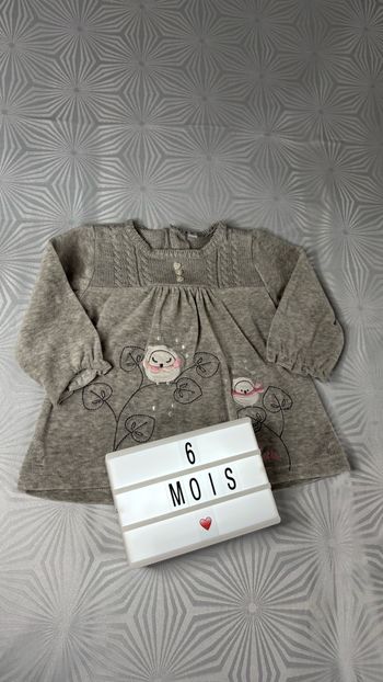 Pull velours fille 6 mois
