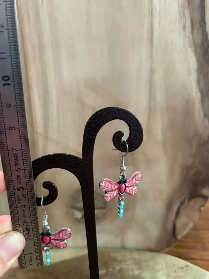 Boucles d'oreilles libellules - photo numéro 2