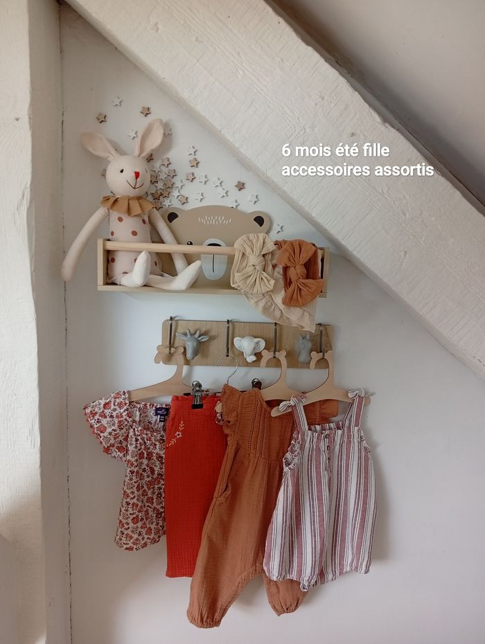 Lot vêtements 6 mois fille été+ accessoires