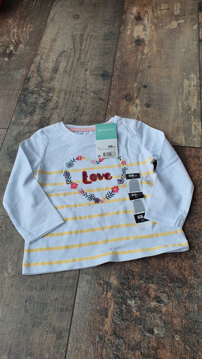 T-shirt in extenso 6 mois 68 cm en très bon état 👌