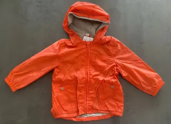 Manteau de pluie rose orangé Obaïbi 23 mois/86 cm [ref.40B000].