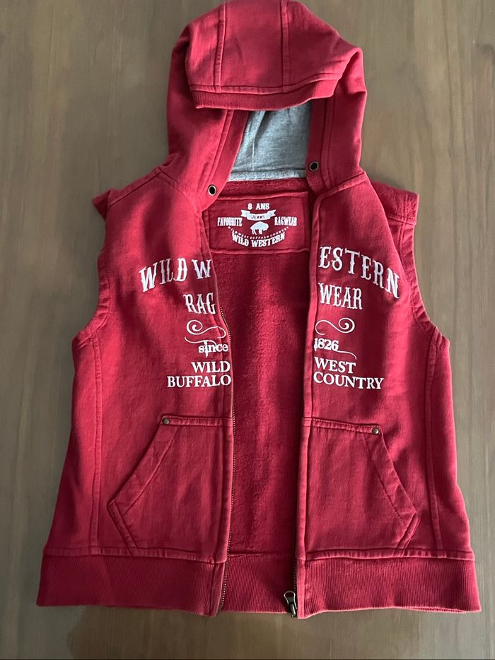Pull débardeur capuche rouge West 8 ans - photo numéro 4