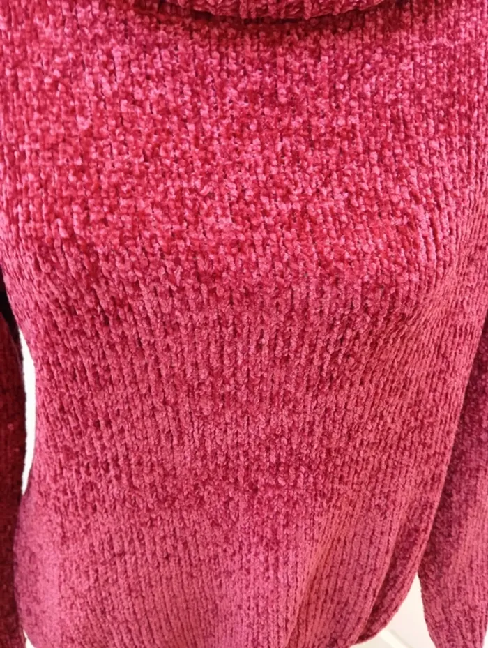 Pull bordeau en maille douce taille XL Salao Green - photo numéro 7