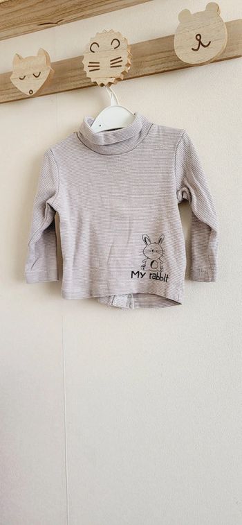 Col roulé beige Kitchoun 12 mois