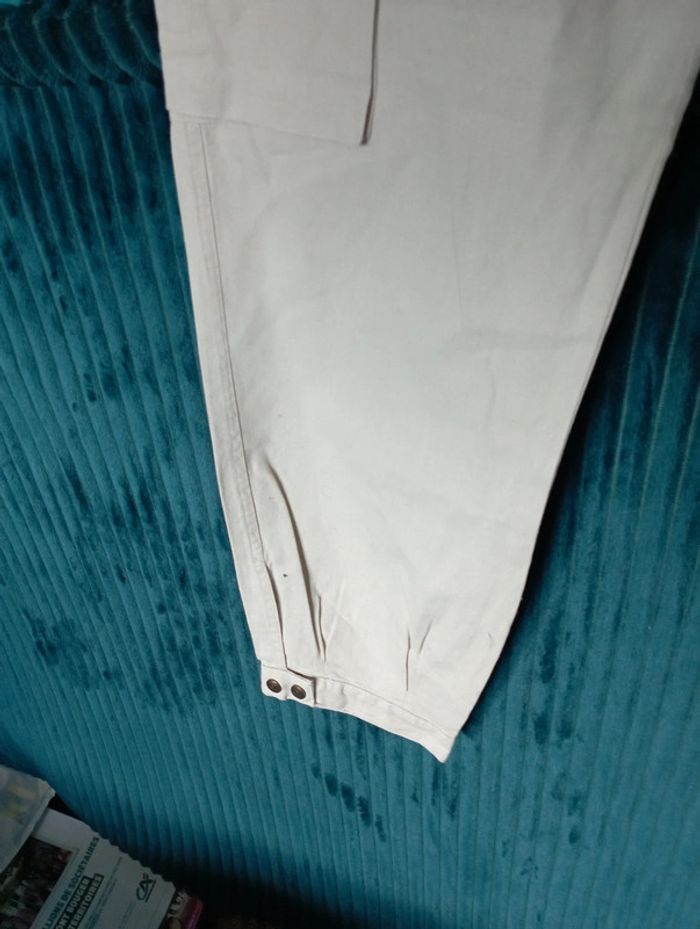 Pantalon en coton écru - photo numéro 3