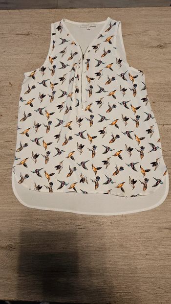 Chemise sans manche, légère et fluidr, Peace n'love, taille S/M, nickel