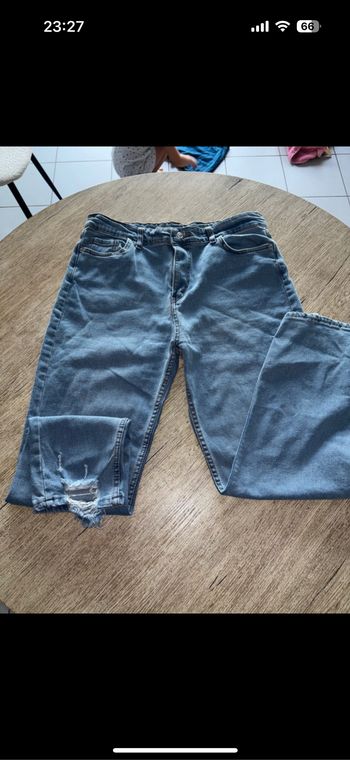 Jeans taille haute coupe droite