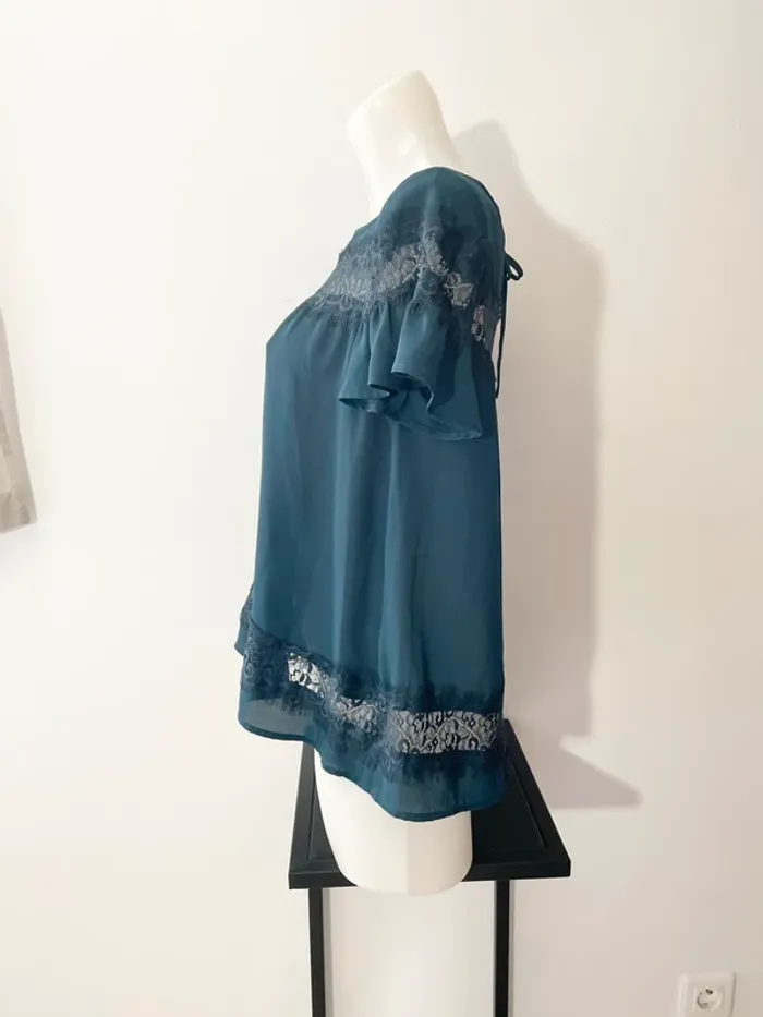 Blouse bleue canard - photo numéro 4