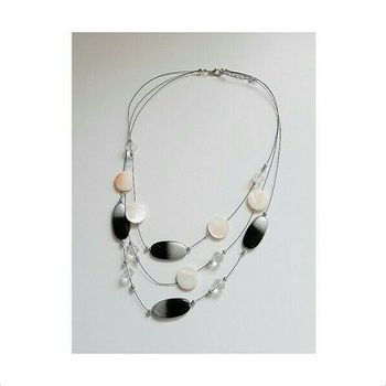 Collier 3 rangs, Nacre & Perles de Verre