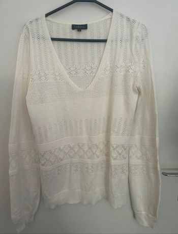 Pull Caroll écru col V Taille S