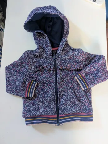 Gilet sweat shirt à capuche coton Sergent Major 4 ans type fleurs