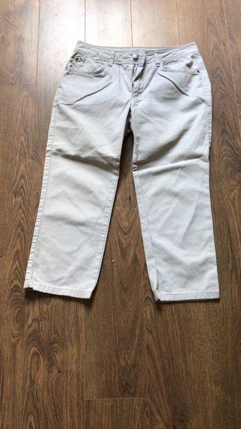Pantacourt gris perle T38