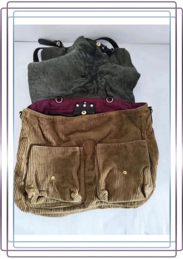 Sac à bandoulière vintage Craie studio, bon état, 35x25cm - photo numéro 2