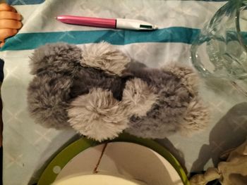 Peluche grise toute douce