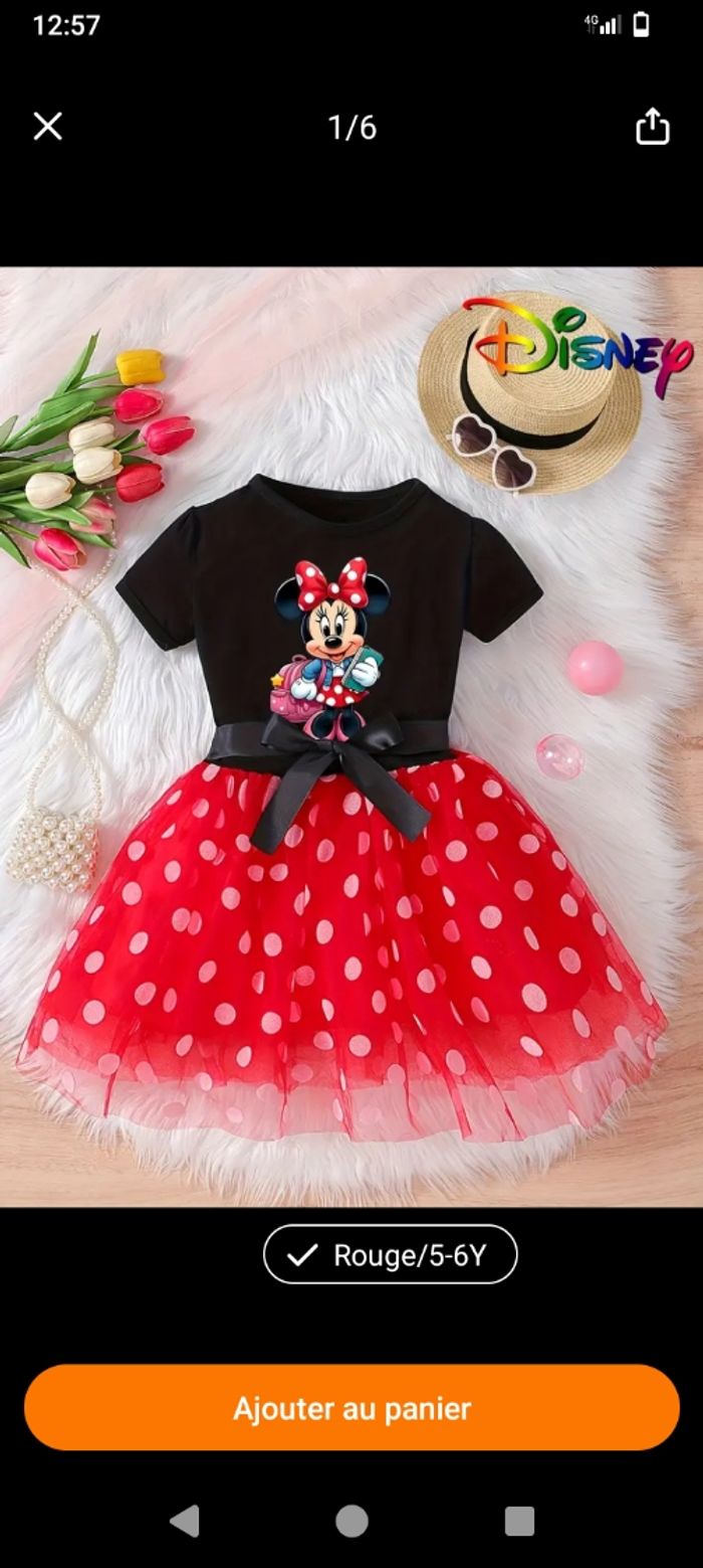 Robe Minnie jupe en tulle 6 ans neuf