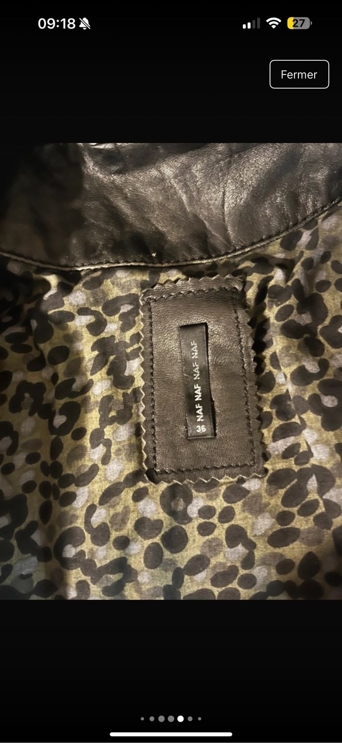 Veste perfecto cuire /simili naf naf taille 36 - photo numéro 5