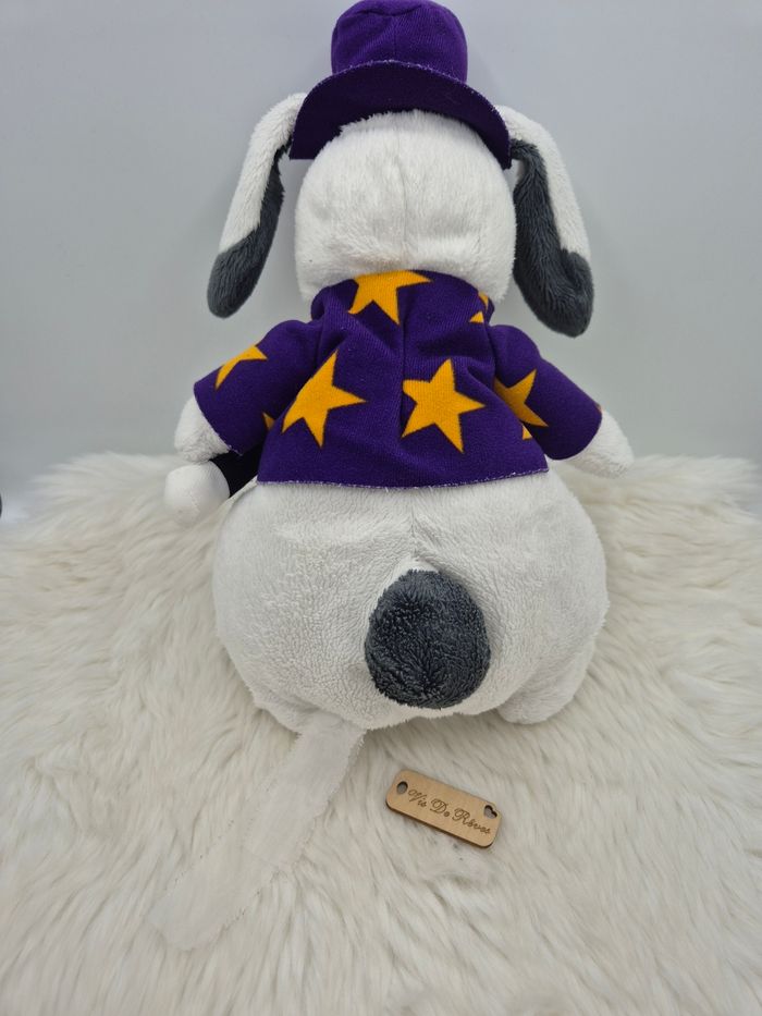 Doudou peluche Lapin Ikea Magicien Blanc violet jaune - photo numéro 2