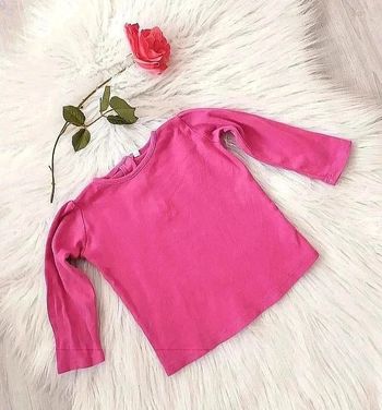 Tee-shirt manches longues rose fushia 23 mois