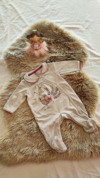 Pyjama velours gris orchestra 3 mois