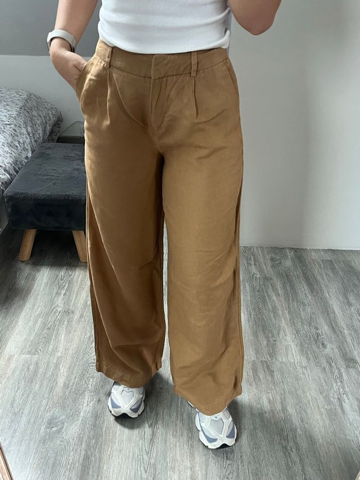 Pantalon fluide marron – Camaïeu - photo numéro 7