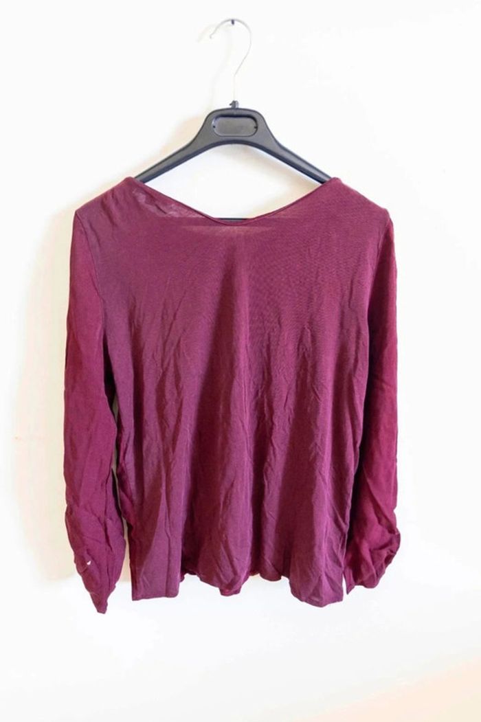 C50 blouse prune Massimo Dutti 38 - photo numéro 2