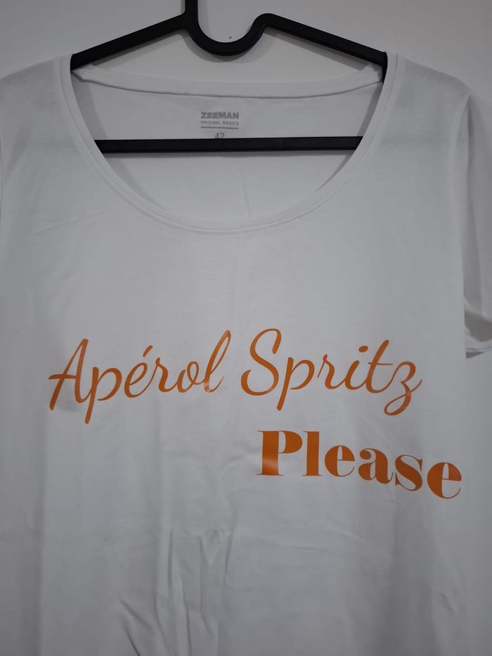 t shirt personnalisé - Apérol Spritz Please - 42/XL - 40% - photo numéro 2