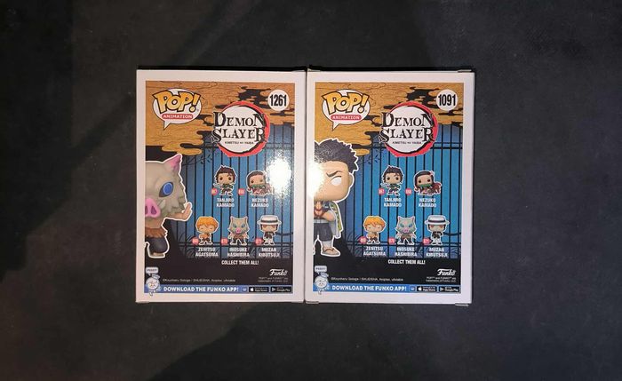 Lot 2 Figurines Funko Pop / Gyomei « Chase » 1091 & Inosuke 1261 / Demon Slayer - photo numéro 2