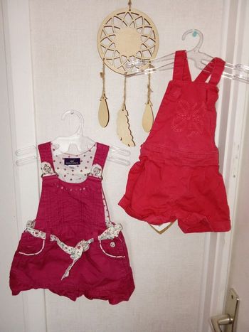 Lot mi saison été bébé fille 3 mois obaibi sergent major robe salopette et short salopette 60 cm
