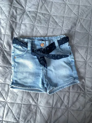 Short en jean bébé fille