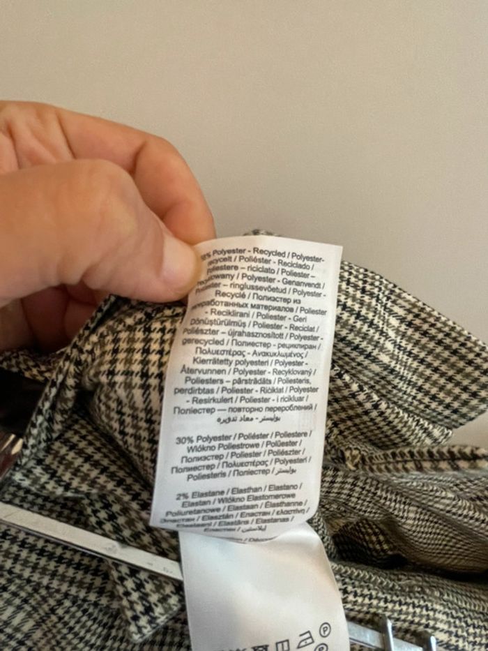 Pantalon à pinces quadrillé taille xs vero moda - photo numéro 7