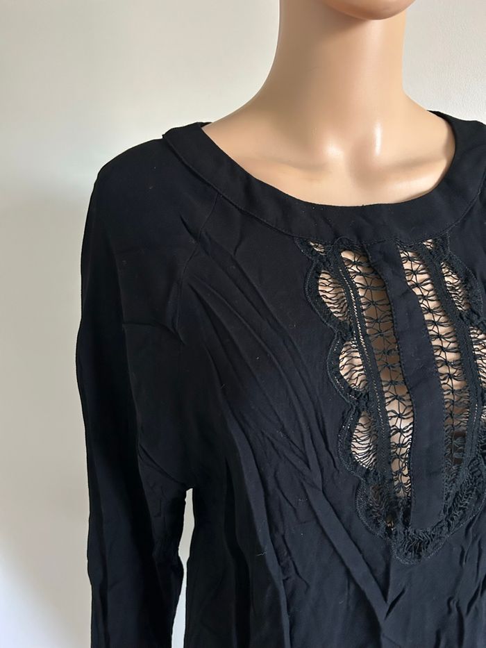 Blouse noire à manches longues An’ge taille 1 jamais portée - photo numéro 4