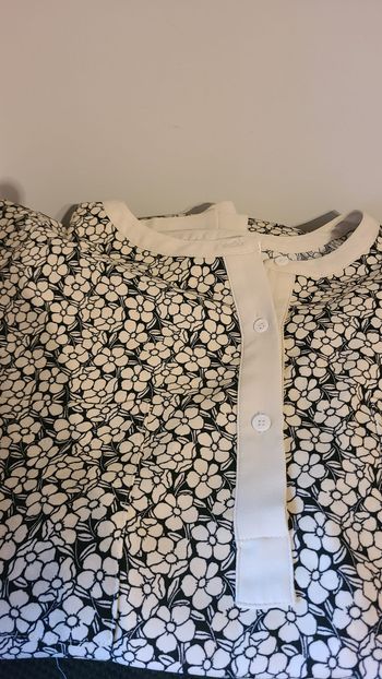 femme tunique chemisier beige noir essentiel taille 44