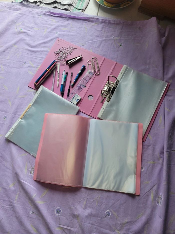 Lot fourniture scolaire rose - photo numéro 3