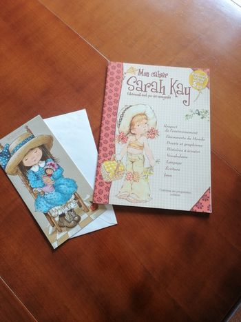Réservé Cahier d'activité scolaire et carte Sarah Kay