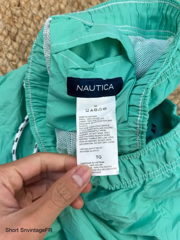 Short de Bain Nautica Turquoise Homme Taille XL | Très Bon État | Swimwear Été – SM949 - photo numéro 3