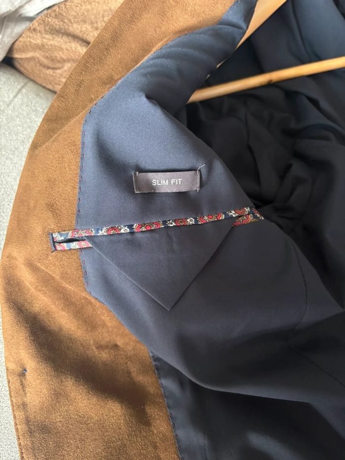 Veste de costume Devred marron effet daim Taille 50 - photo numéro 10