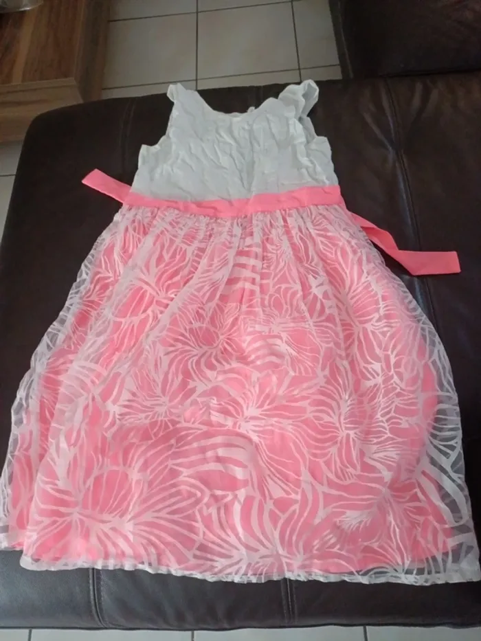 Robe tissaia 10 ans fluo blanche