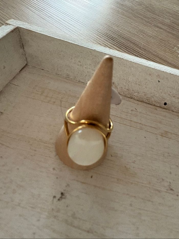Bague dorée et blanche T8 - photo numéro 8