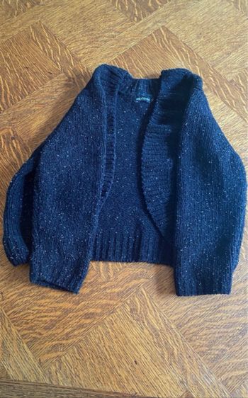 Petit gilet court noir pailleté/ Gilet/Gilet noir/ Pailettes