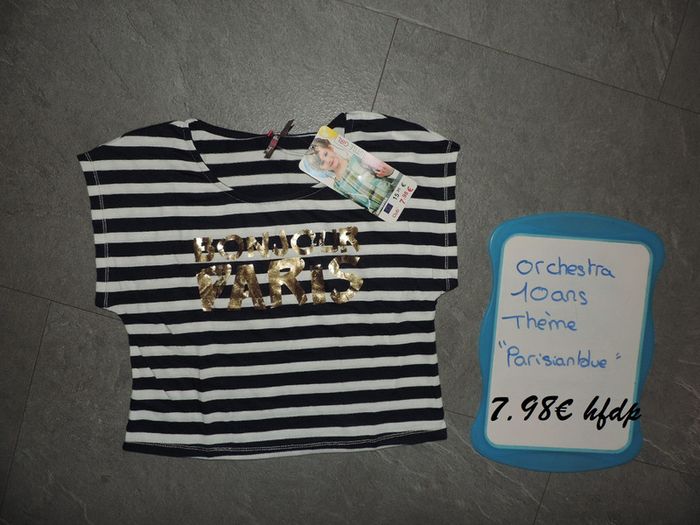 tee shirt orchestra thème "parisian blue" 10 ans