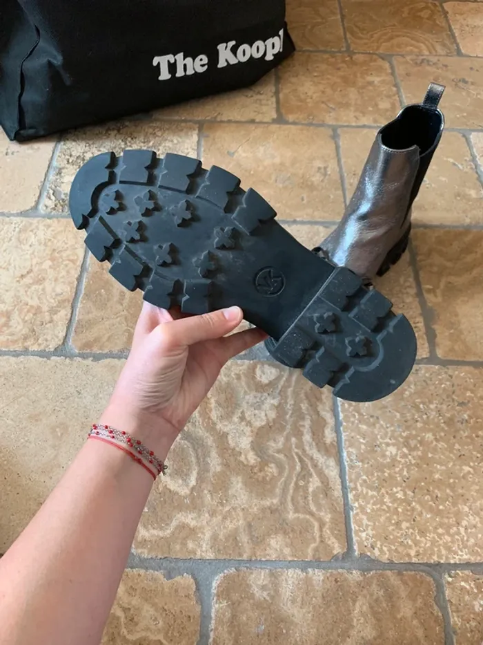 Chaussures montantes argentées Ridley Michael Kors taille 38 - photo numéro 3