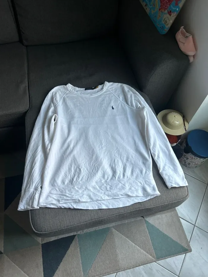 Pull col rond homme blanc, Ralph Lauren