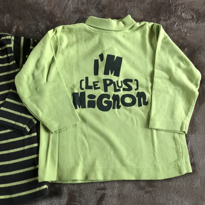 Lot de 3 t-shirts à col roulé 12 mois - photo numéro 4